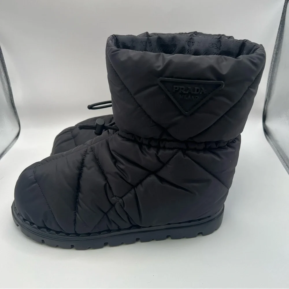 Prada Blow 19 Quilted Nylon Drawstring Boot - Picture 5 of 9